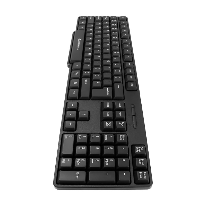 Zebronics USB Keyboard with Rupee Key, USB Interface and Retractable Stand - K20