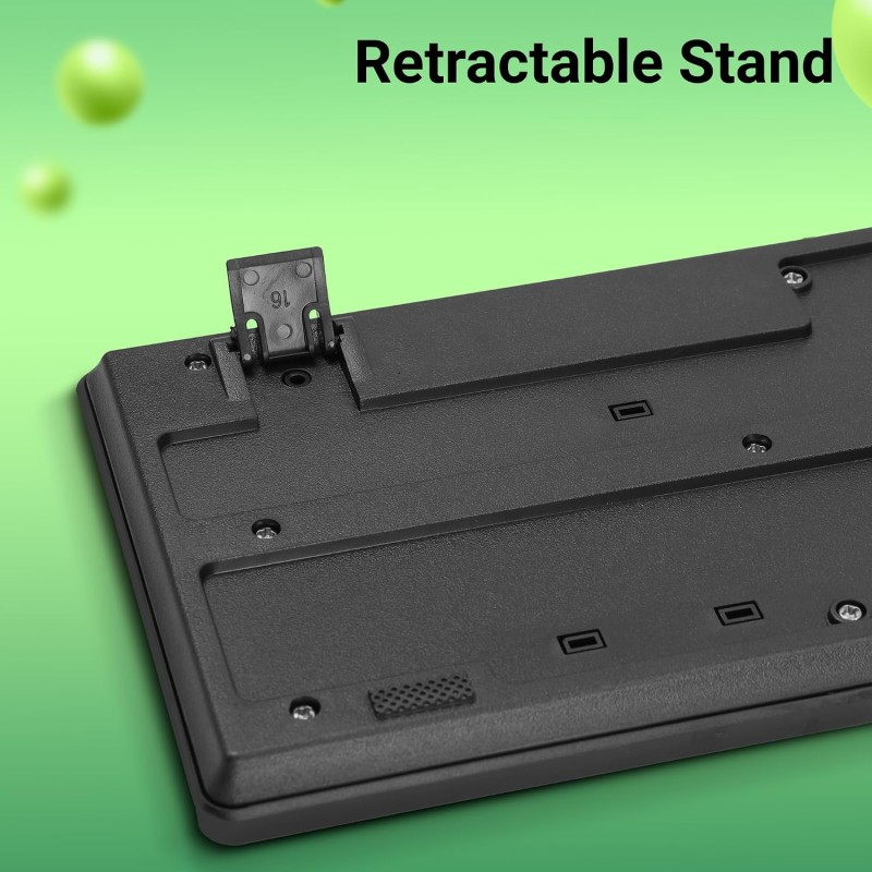Zebronics USB Keyboard with Rupee Key, USB Interface and Retractable Stand - K20