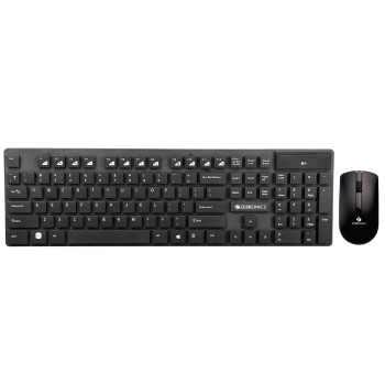 Zebronics Zeb-Companion 102 Wireless Keyboard and Mouse Combo, 104 Keys/Rupee Key, 1200 DPI Optical Sensor