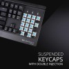 Zebronics Zeb-Max Pro Mechanical Gaming Full Size Keyboard, Suspended Keycaps, 18 RGB Light Modes (Gold Plated USB, Braided Cable)