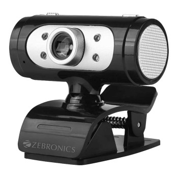 Zebronics Zeb-Ultimate Pro (Full HD) 1080p/30fps Webcam with 5P Lens, Built-in Mic, Auto White Balance (Black)