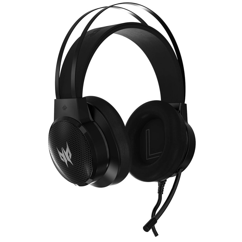 acer Predator Galea 300 Wired Gaming Over Ear Headset (Over-The-Head/TrueHarmony 3D Soundscape/Bio-Cellulose Membrane Driver/Omnidirectional Mic/Black)