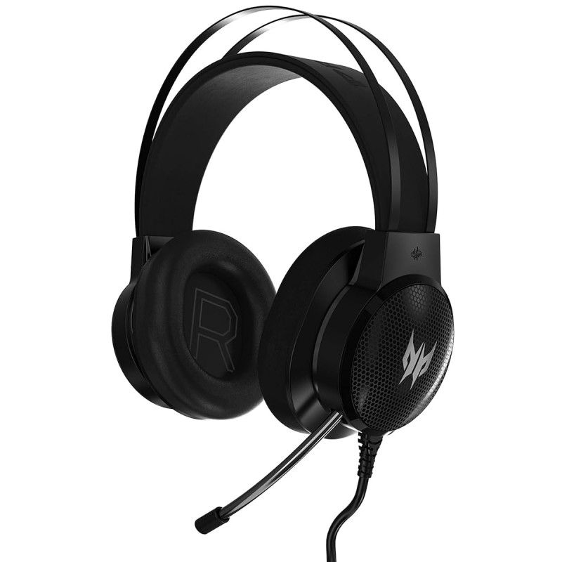 acer Predator Galea 300 Wired Gaming Over Ear Headset (Over-The-Head/TrueHarmony 3D Soundscape/Bio-Cellulose Membrane Driver/Omnidirectional Mic/Black)