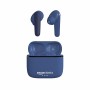 amazon basics Bluetooth 5.0 Truly Wireless in Ear Earbuds, Up to 38 Hours Playtime, IPX-5 Rated, Type-C Charging Case, Touch Controls, Voice Assistant, Optional Single Side Use for Phone Calls, Blue