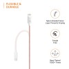 amazon basics Nylon Braided USB-A to Lightning Cable Cord, MFi Certified Charger for Apple iPhone Salmon Pink, 1.02 meter
