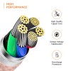 amazon basics Nylon Braided USB-A to Lightning Cable Cord, MFi Certified Charger for Apple iPhone Salmon Pink, 1.02 meter