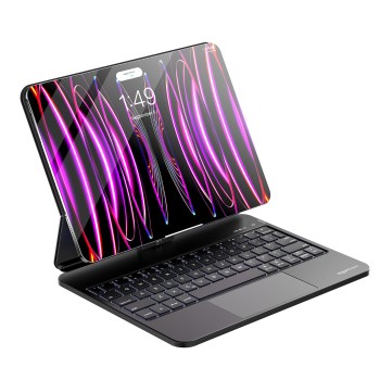 amazon basics Pro Series Bluetooth Magnetic Case with Keyboard for iPad Air 10.9" (2022, 2020, M2) & iPad Pro 11" (2018-2022) (Black)