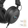 amazon basics Wired Over Ear Gaming Headphones mic for PC, Laptop | Static RGB | (Black)