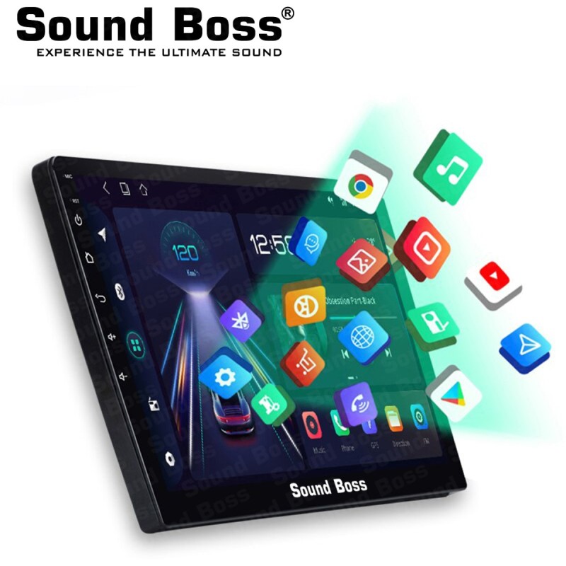Sound Boss Androidify 3rd Generation Bass-Blaster 9" Inch Q-LED Car-Play (2GB/32GB) with AHD Camera Android Car Stereo