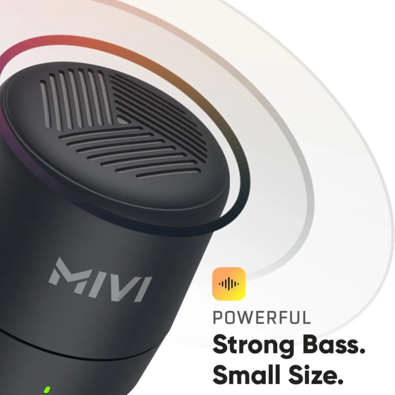 Mivi Portable Bluetooth Speaker BS5PL-BK 12HRS Playback IPX4 Black
