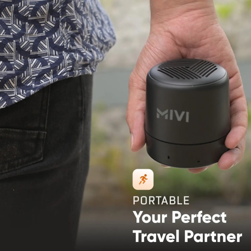 Mivi Portable Bluetooth Speaker BS5PL-BK 12HRS Playback IPX4 Black