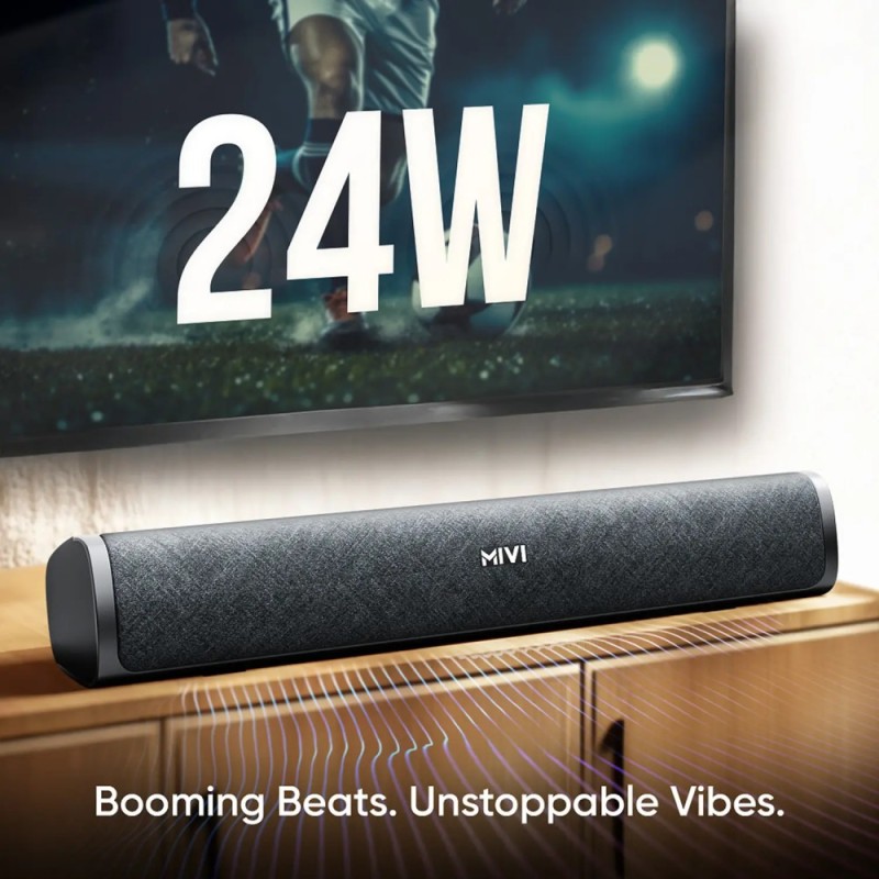 Mivi Soundbar SBFTS24 24 W Power Output Bluetooth Black