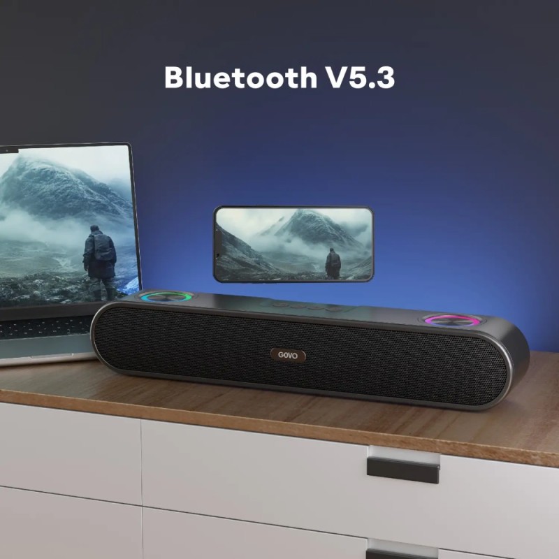 GOVO Bluetooth Speaker GOSURROUND 200 2000 mAh 16 W Platinum Black