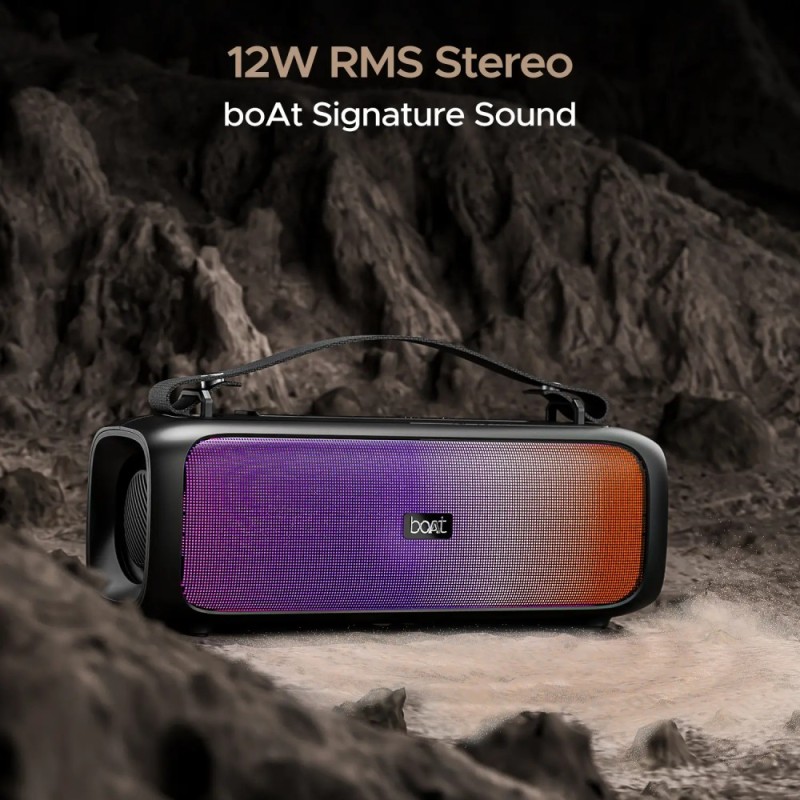 boAt Stone 580 Bluetooth Speaker 12W RMS Sound IPX4 Midnight Black