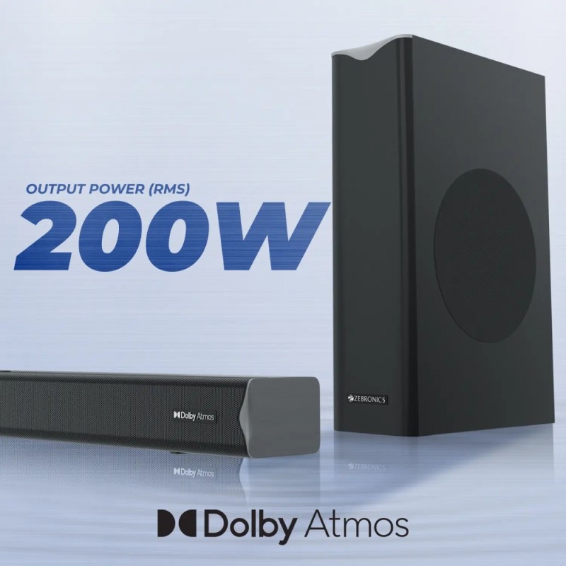ZEBRONICS Soundbar Zeb-Juke Bar 1000 200W Dolby Atmos Black