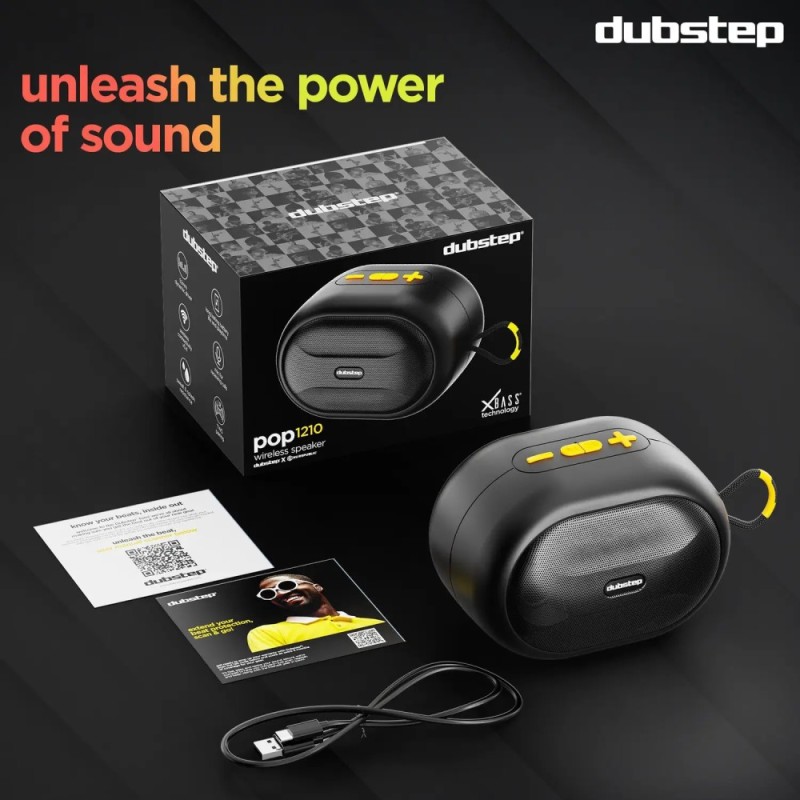 Dubstep Pop 1210 Wireless Speaker 12W Output 16H Playtime Black