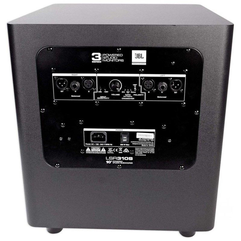 JBL Subwoofer LSR310S 200W 10-Inch Professional Monitor Black