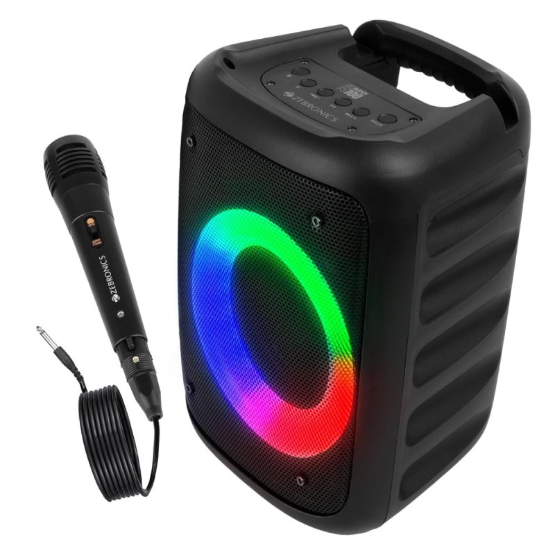 ZEBRONICS Portable Bluetooth Speaker Zeb-Buddy 100 20W RMS RGB LED, Black