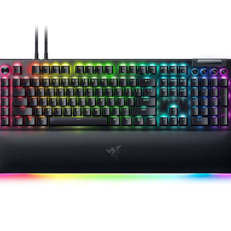 Razer Mechanical Gaming Keyboard BlackWidow V4 Pro Green Switch RGB Backlit Black