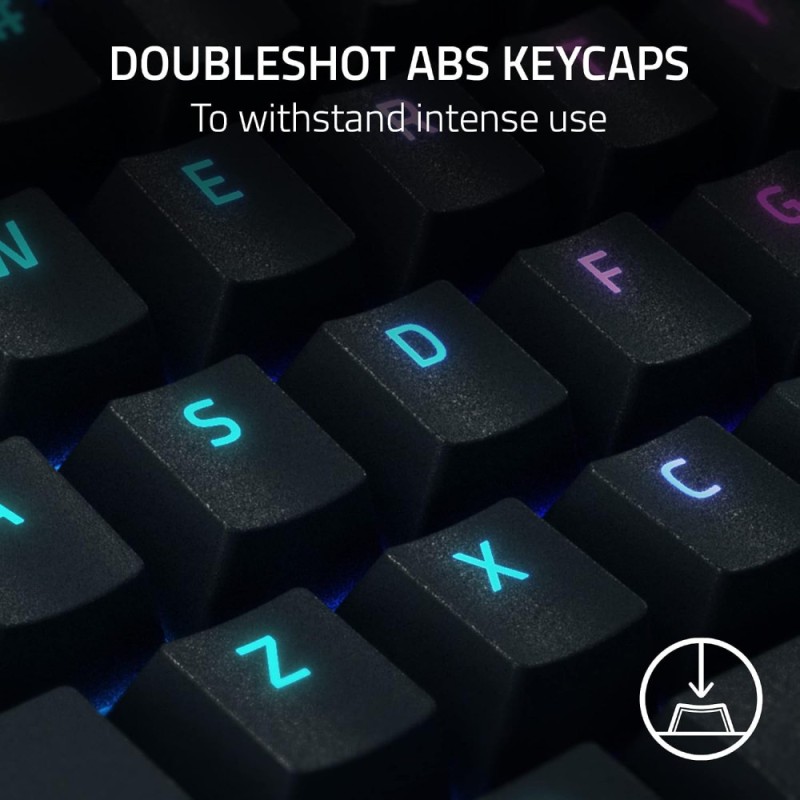 Razer Mechanical Gaming Keyboard BlackWidow V4 Pro Green Switch RGB Backlit Black