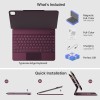 typecase Edge Keyboard Case 11-Color Backlit, Trackpad Raspberry'26