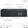 Logitech Wireless Keyboard MX Keys S Low Profile Rechargeable Bluetooth Graphite