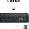 Logitech Wireless Keyboard MX Keys S Low Profile Rechargeable Bluetooth Graphite