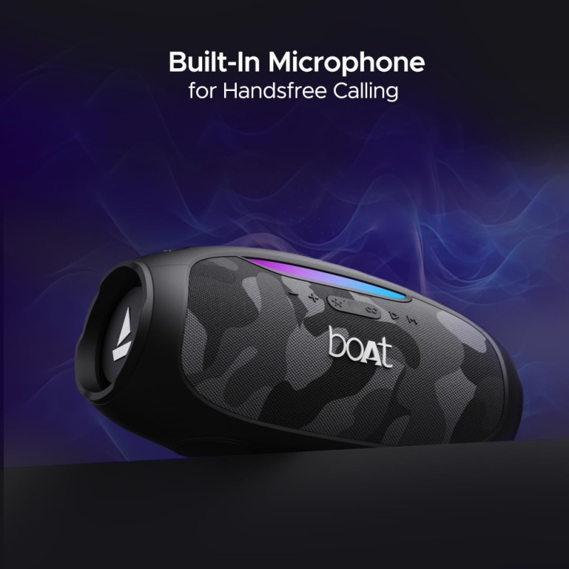boAt Stone 1800 Bluetooth Speaker 90 W RMS Sound, IPX6, USB Type-C Camo Black