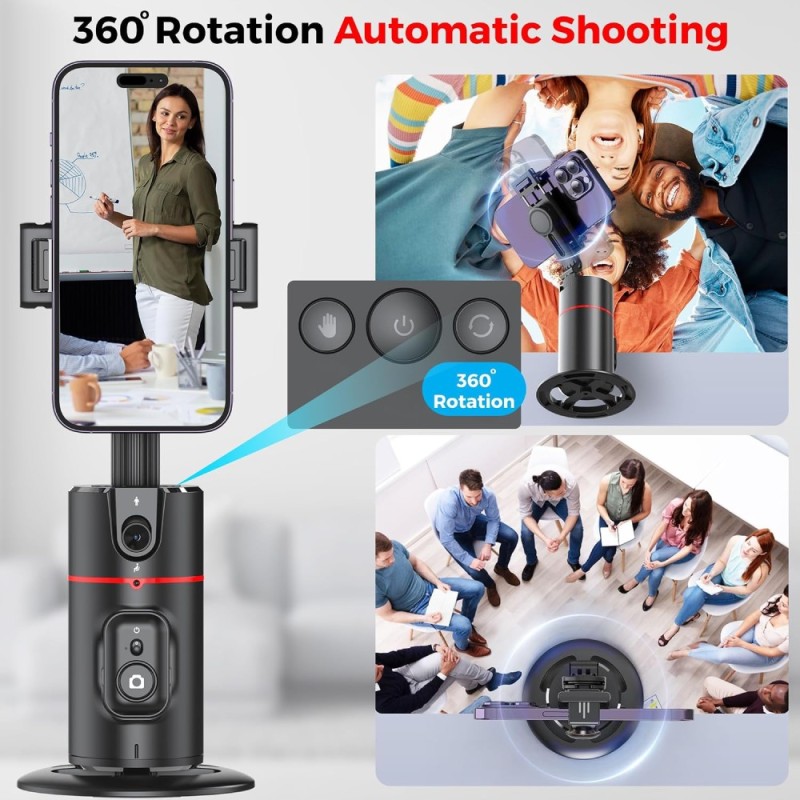 WeCool Auto Face Tracking Tripod G3-AFT 360° Rotation Mobile Holder Black