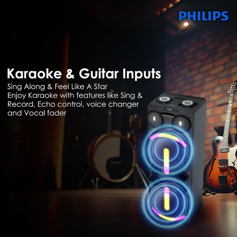 PHILIPS Audio Speaker TAX5708 400W Bluetooth, Dynamic Bass, Black