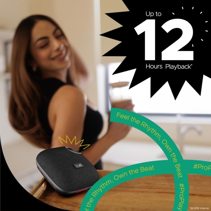boAt Stone 193 Pro Bluetooth Speaker with 12H Playtime, TWS Feature, IPX6 Raging Black