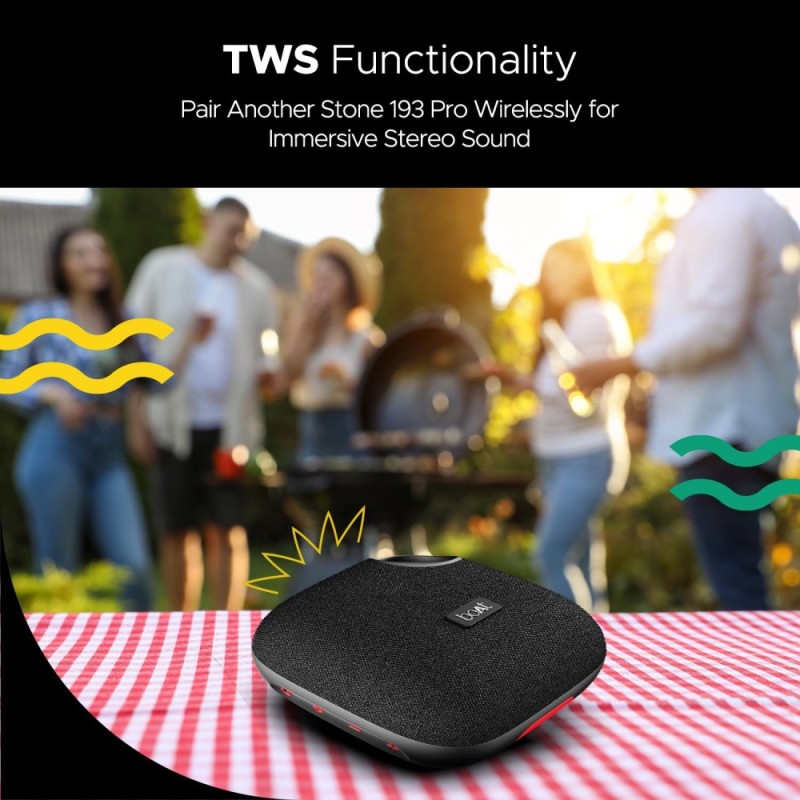 boAt Stone 193 Pro Bluetooth Speaker with 12H Playtime, TWS Feature, IPX6 Raging Black