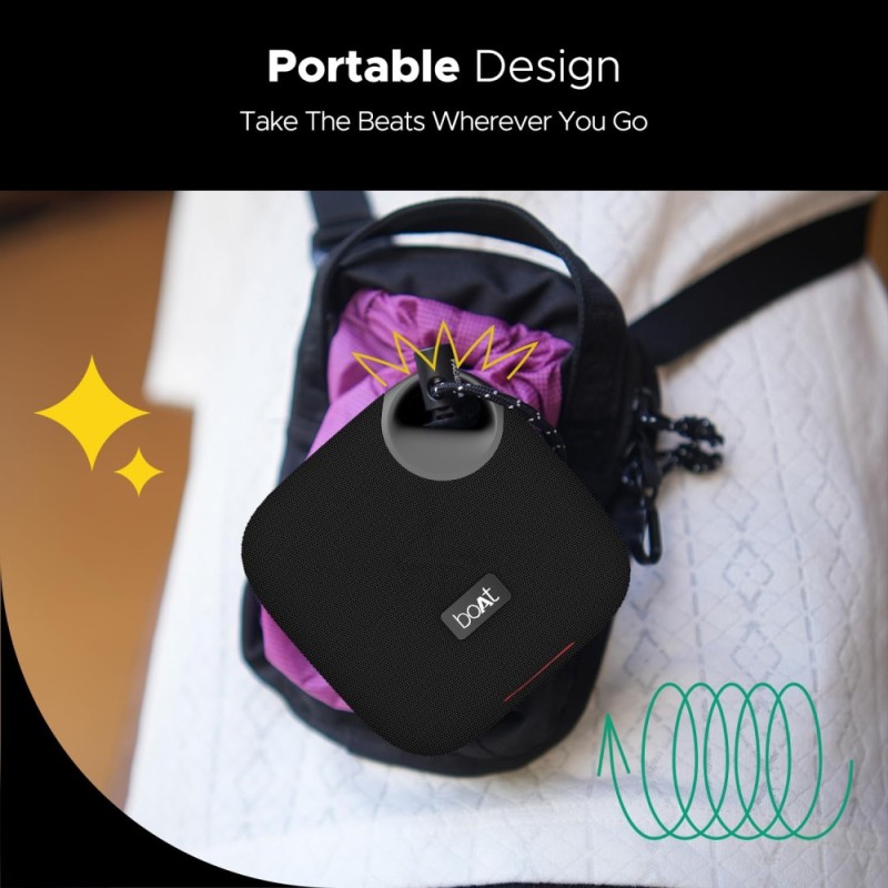 boAt Stone 193 Pro Bluetooth Speaker with 12H Playtime, TWS Feature, IPX6 Raging Black