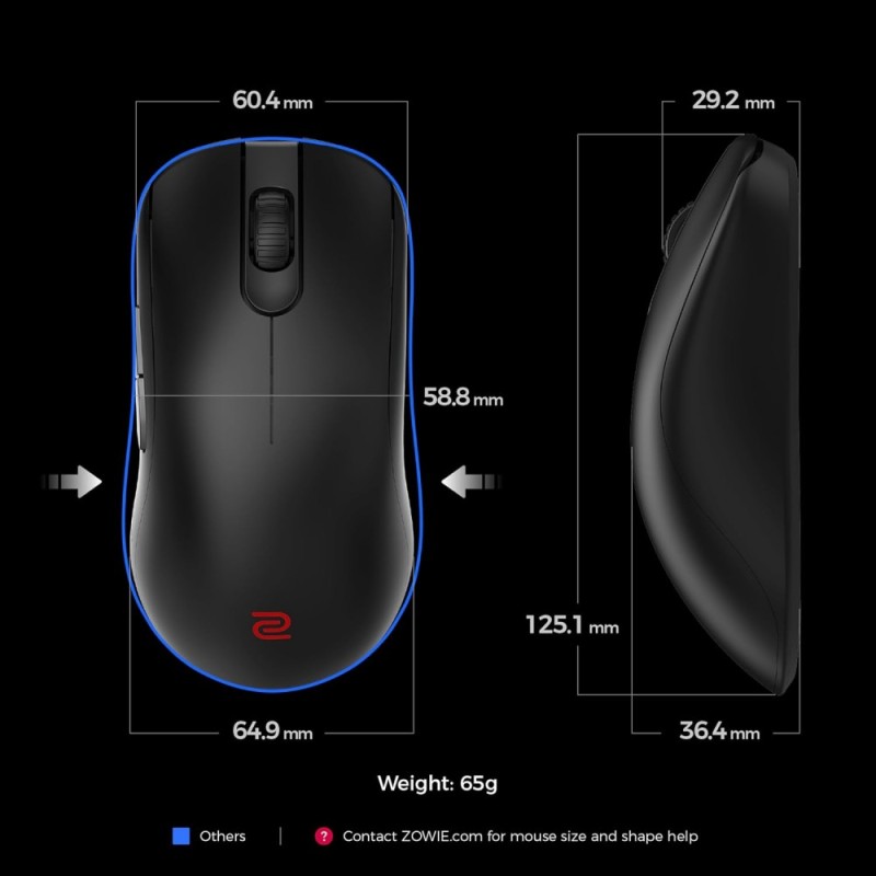 BenQ Zowie FK2-DW Wireless Gaming Mouse 4000Hz Polling Rate Black