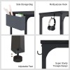 TARKAN Computer Desk SD_TK_DESK_47SOCKET_BLACK Black 2 USB Ports