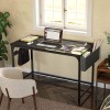 TARKAN Computer Desk SD_TK_DESK_47SOCKET_BLACK Black 2 USB Ports