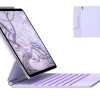 typecase Edge Keyboard for iPad Air 13 & Pro 12.9 Precision Trackpad, 11-Color Backlit, Light Purple'26
