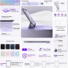 typecase Edge Keyboard for iPad Air 13 & Pro 12.9 Precision Trackpad, 11-Color Backlit, Light Purple'26