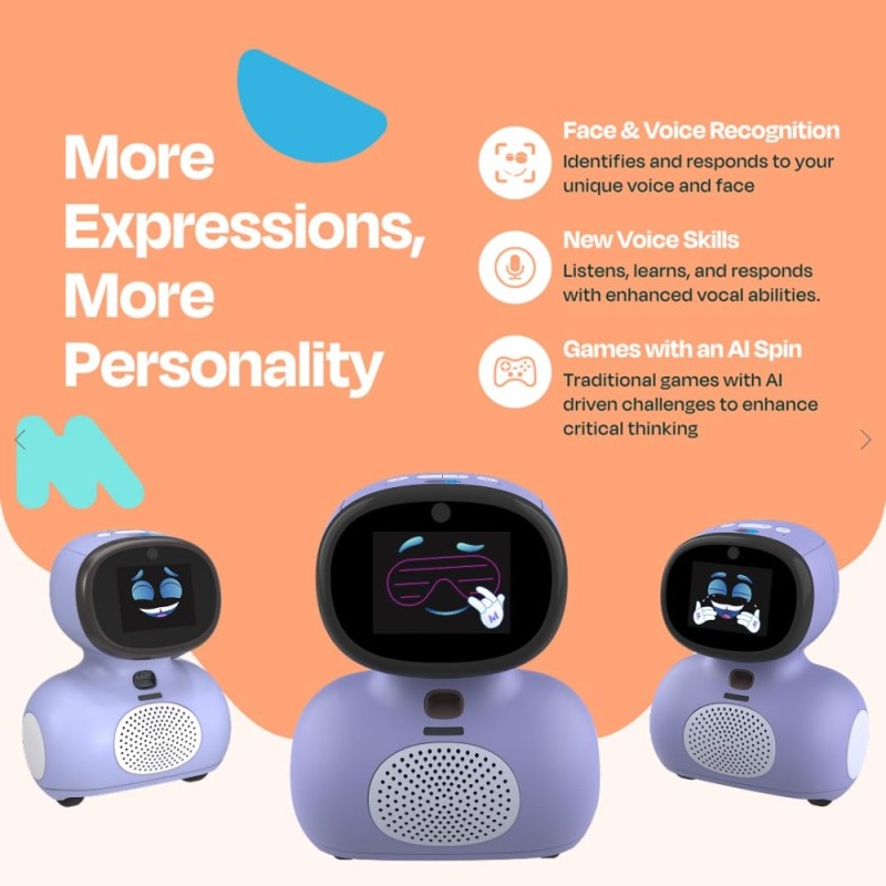 Miko My Companion Miko Mini_Purple | AI Learning Robot | Safe for Kids | STEAM Content