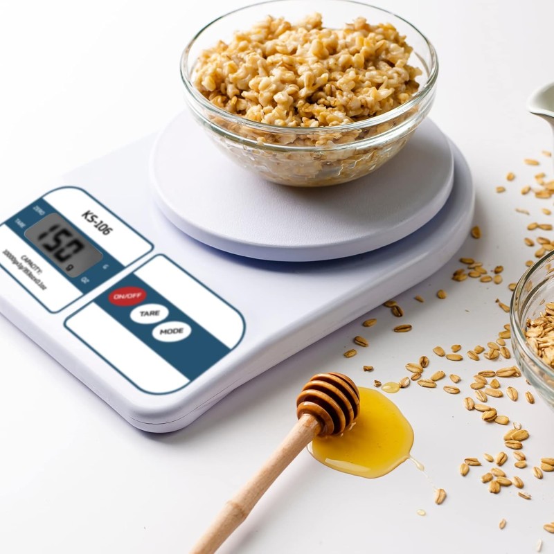 beatXP Kitchen Scale Multipurpose Portable Electronic Digital Weighing Scale | Weight Machine With Back Light LCD Display | White