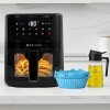 Solara Air Fryer 4.5L with 500ml 2-in-1 Glass Oil Sprayer, Set of 6 Silicone Basket, 360 High Speed Air Circulation, Air Fryer (4.5 L)