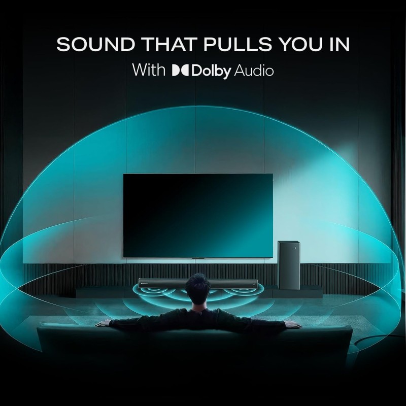 boAt Aavante 2.1 2000D, Dolby Audio, 200W Signature Sound, 2.1CH Wired Subwoofer,Multiple Ports (Premium Black)