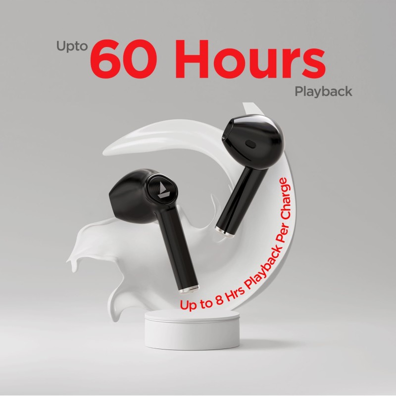 boAt Airdopes 131 with 60 Hrs Playback, ASAP Charge Truly Wireless Bluetooth in Ear Earbuds with Mic (Active Black)
