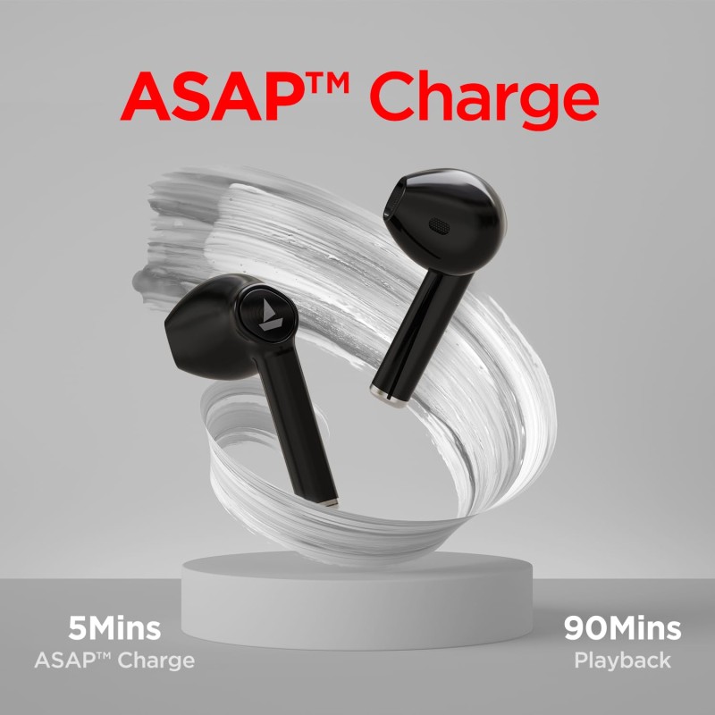 boAt Airdopes 131 with 60 Hrs Playback, ASAP Charge Truly Wireless Bluetooth in Ear Earbuds with Mic (Active Black)