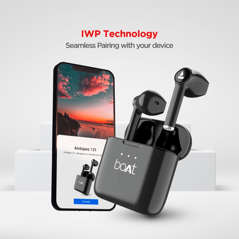 boAt Airdopes 131 with 60 Hrs Playback, ASAP Charge Truly Wireless Bluetooth in Ear Earbuds with Mic (Active Black)