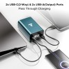 boAt EnergyShroom PB600 PowerPulse 27000mAh Power Bank| 160W Total Output, 2xUSB-C (2-Way Port) (Gunmetal)