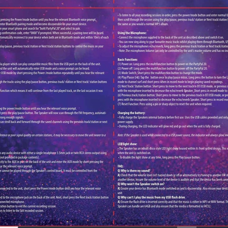 boAt PartyPal 20 15 Watt Wireless Bluetooth Party Speaker (Black)