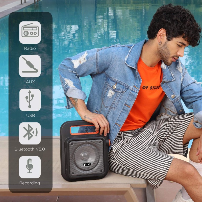 boAt PartyPal 20 15 Watt Wireless Bluetooth Party Speaker (Black)