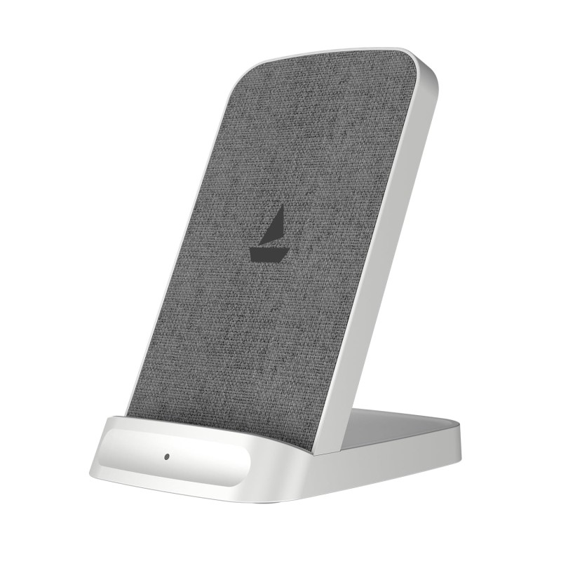 boAt Powerpod 200 Charger w/15W Wireless Charging, Power Bank, Premium Fiber Cloth Build, Dual Coils Micro USB Input, Anti-Slip Grip, 6mm Transmission Range, Smart IC Protection, LED Indicator(White)