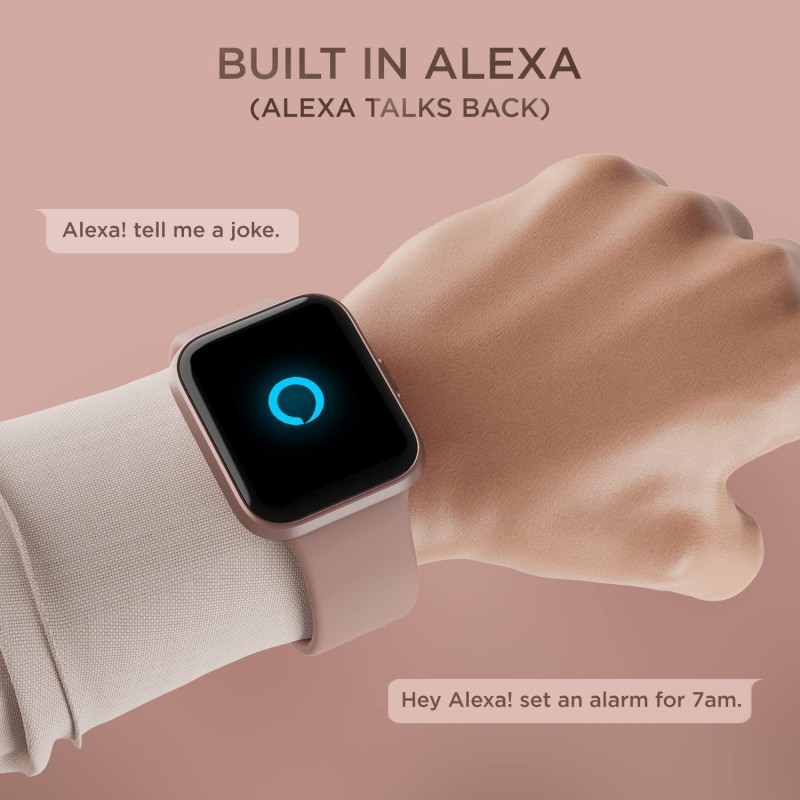 boAt Xtend Talk Smart Watch w/Advanced Dedicated Bluetooth Calling Chip, Built-in Alexa, 1.69" (4.2 cm) HD Display, Premium Design, vO2 Max,HR&SpO2 Monitor&Ambient Sound Detection(Cherry Blossom)